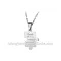 New design product stainless steel black white pendant necklaces